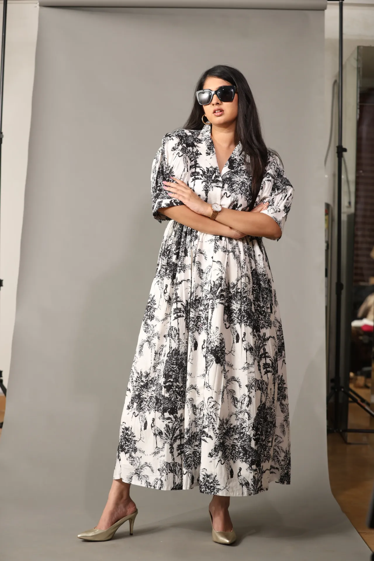 Ivory Noir Garden Dress