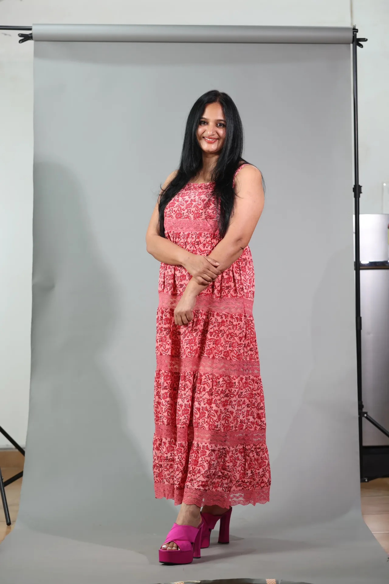 Rosé Lace Meadow Maxi