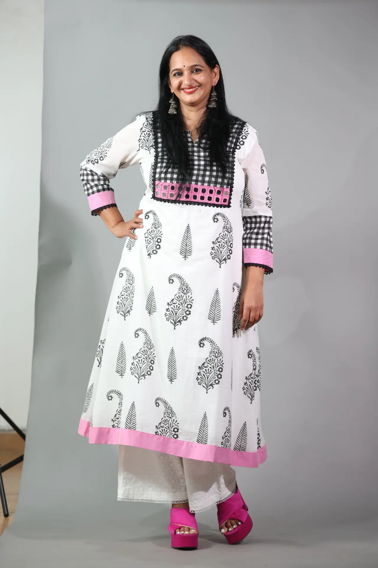 Blush Noir Heritage Kurta Set