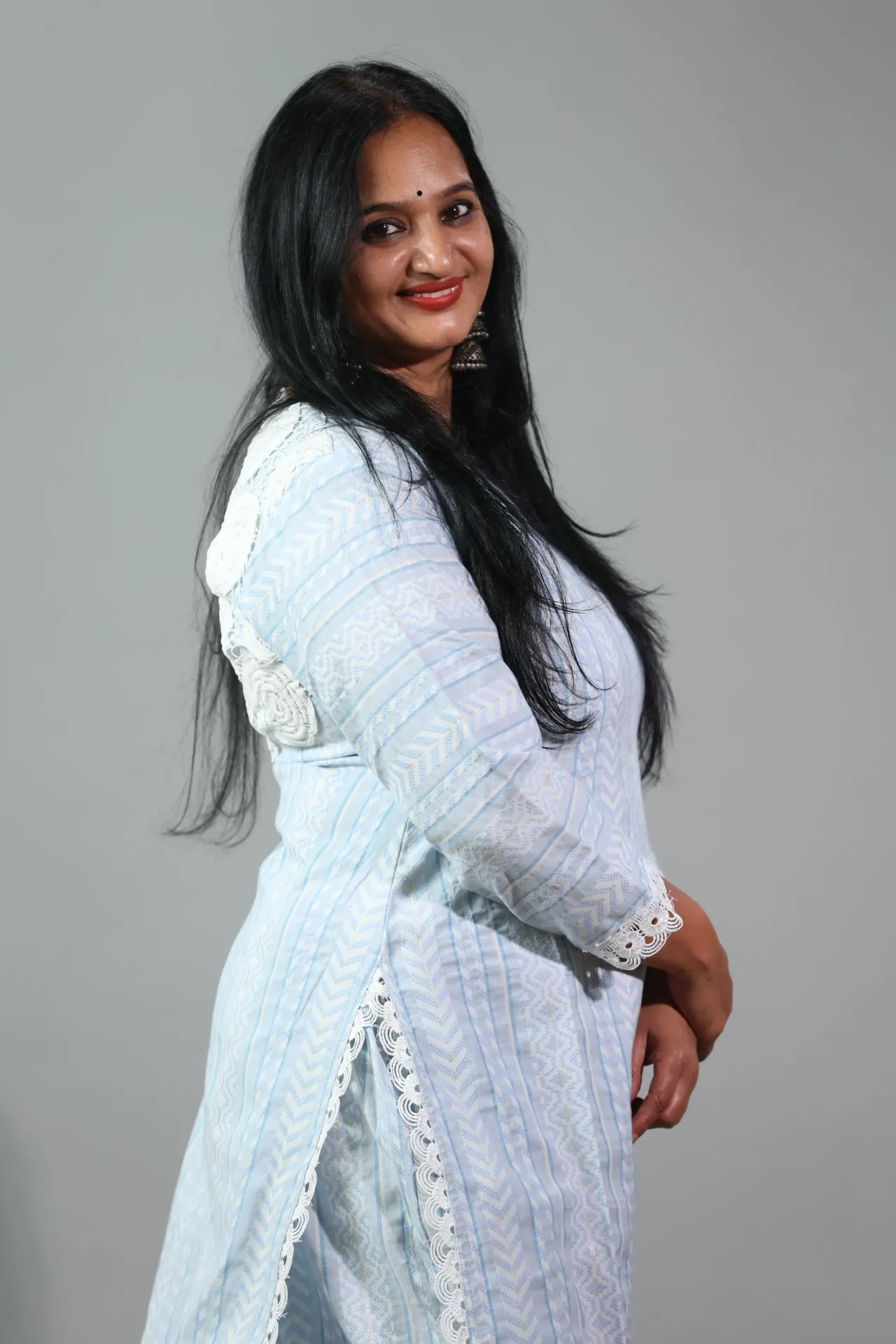 Powder Blue Rosette Elegance Set