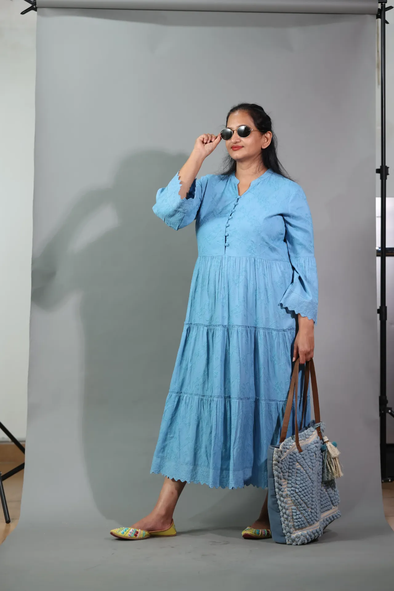 Sky Whisper Tiered Midi